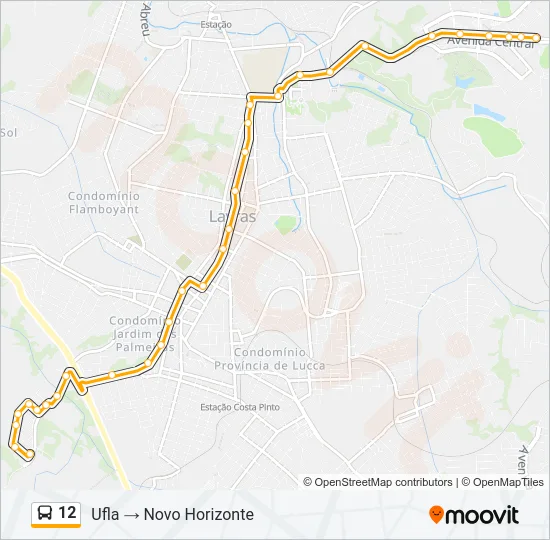 12 Bus Line Map
