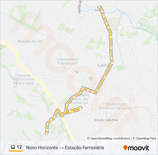 12 Bus Line Map