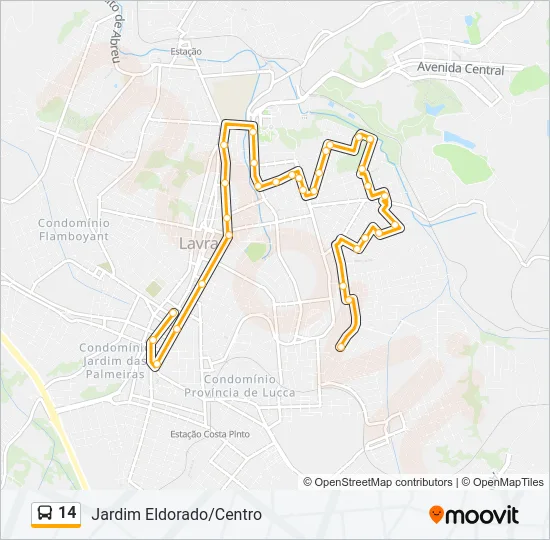 14 Bus Line Map