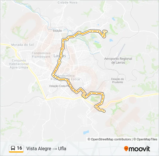 16 Bus Line Map