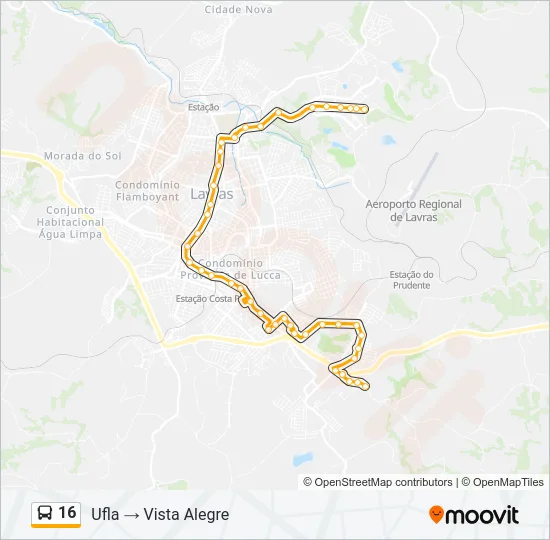 16 Bus Line Map