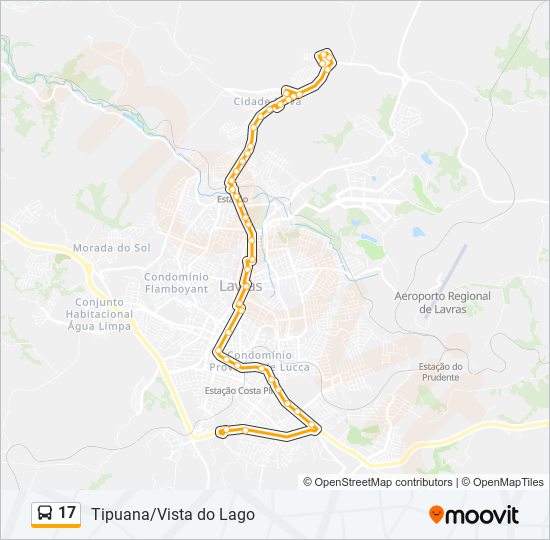 17 bus Line Map