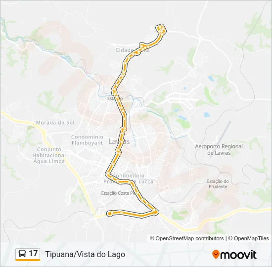 17 Bus Line Map