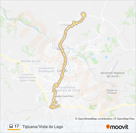 17 bus Line Map