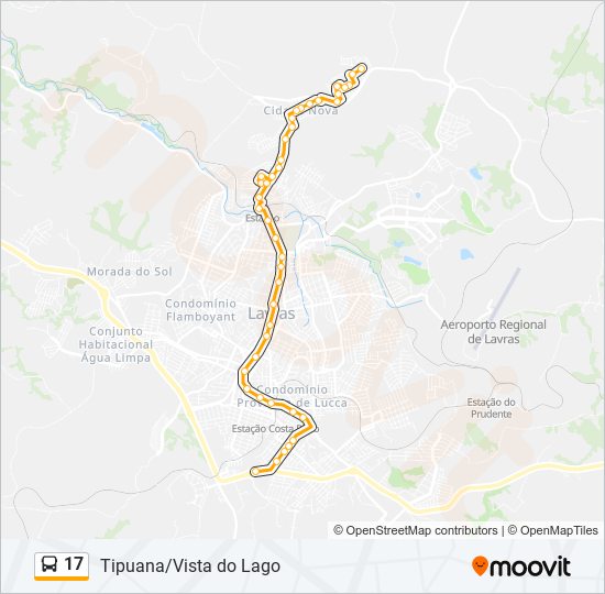 17 bus Line Map