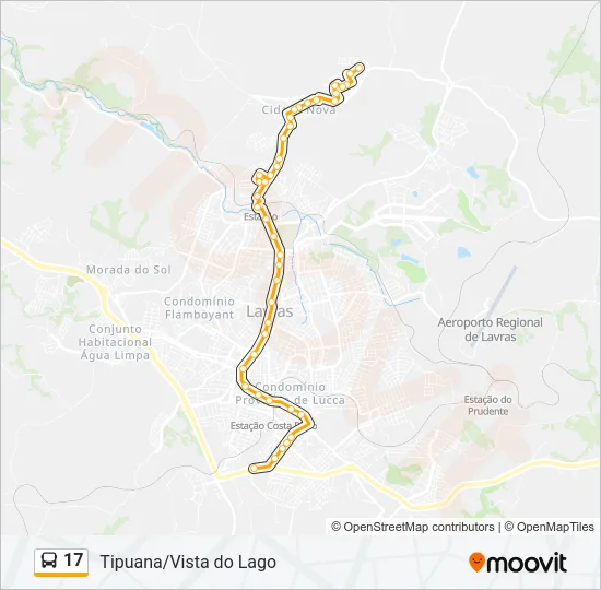 17 Bus Line Map