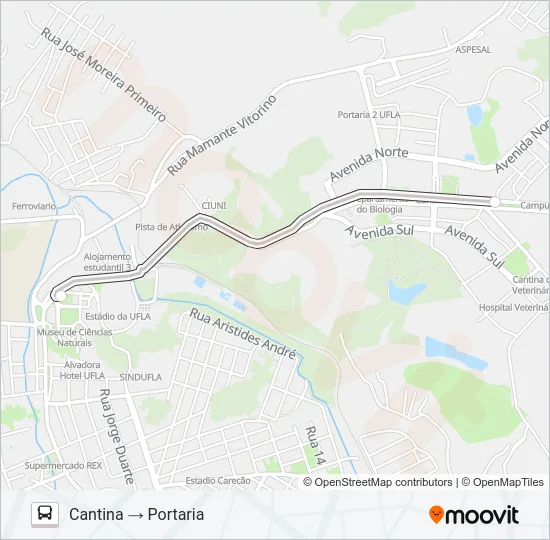 CIRCULAR INTERNO UFLA Bus Line Map