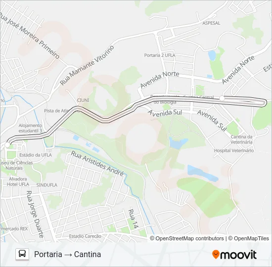 CIRCULAR INTERNO UFLA Bus Line Map