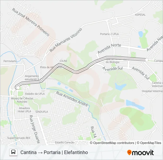 CIRCULAR INTERNO UFLA Bus Line Map