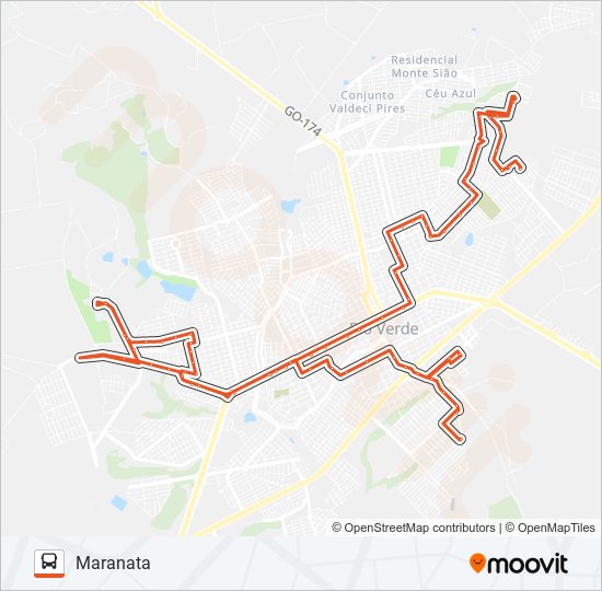 01 MARANATA - GAMELEIRA II bus Line Map