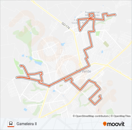 Mapa da linha 04 NILSON VELOSO - GAMELEIRA II de ônibus