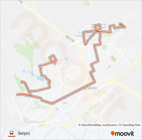 Mapa da linha 09 SERPRO - INTERLAGOS - CÉU AZUL de ônibus