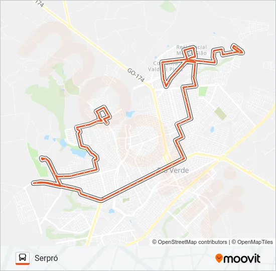 09 SERPRO - INTERLAGOS - CÉU AZUL Bus Line Map