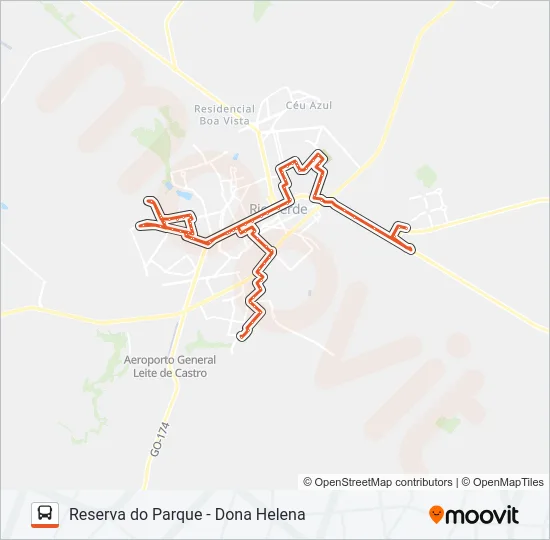 07 RESERVA DO PARQUE - DONA HELENA Bus Line Map
