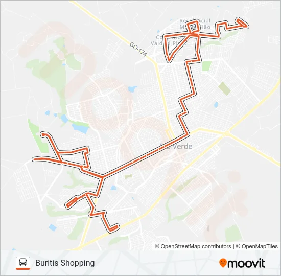 10 NILSON VELOSO - BURITIS SHOPPING Bus Line Map