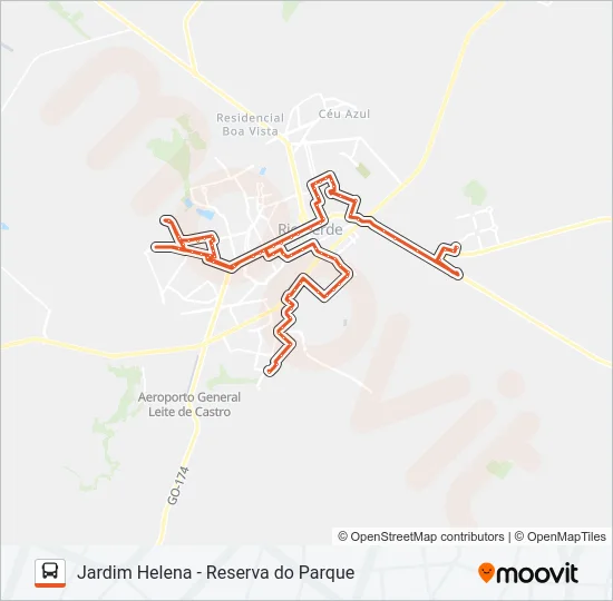 02 JARDIM HELENA - RESERVA DO PARQUE Bus Line Map