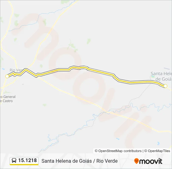 Mapa da linha 15.1218 de ônibus