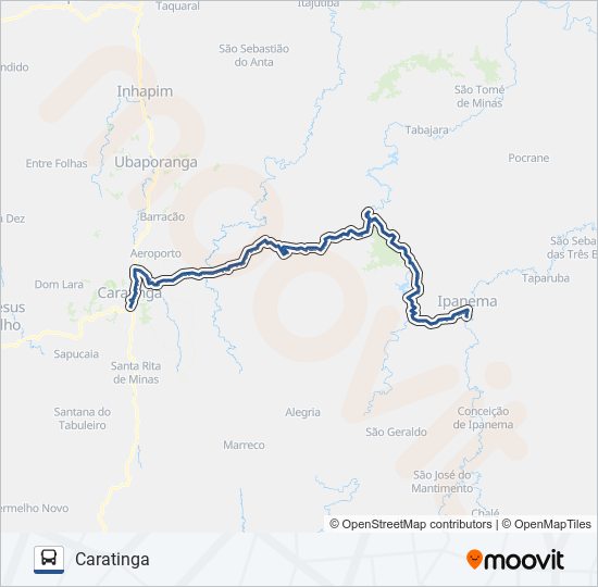 3964 IPANEMA/CARATINGA bus Line Map