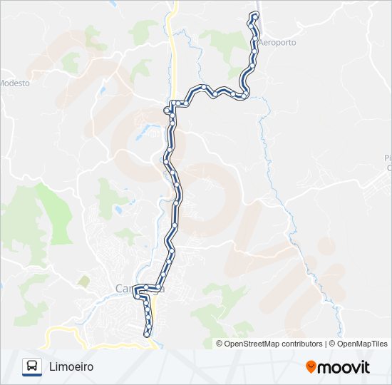 Mapa da linha U01 LIMOEIRO/AEROPORTO de ônibus