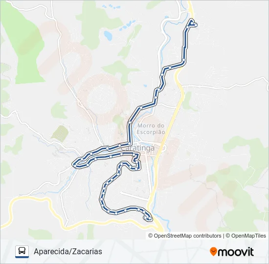 U02 APARECIDA/ZACARIAS Bus Line Map