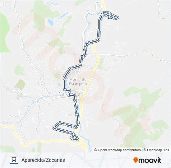 U02 APARECIDA/ZACARIAS Bus Line Map