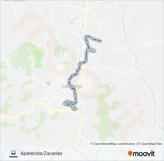 U02 APARECIDA/ZACARIAS Bus Line Map