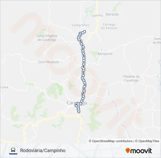 U10 RODOVIÁRIA/CAMPINHO Bus Line Map