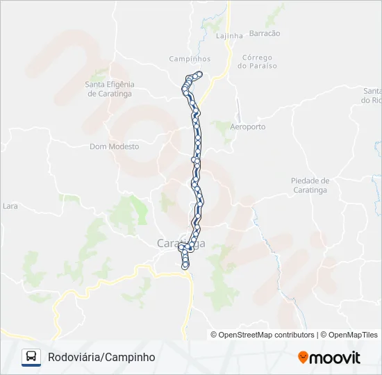 U10 RODOVIÁRIA/CAMPINHO Bus Line Map