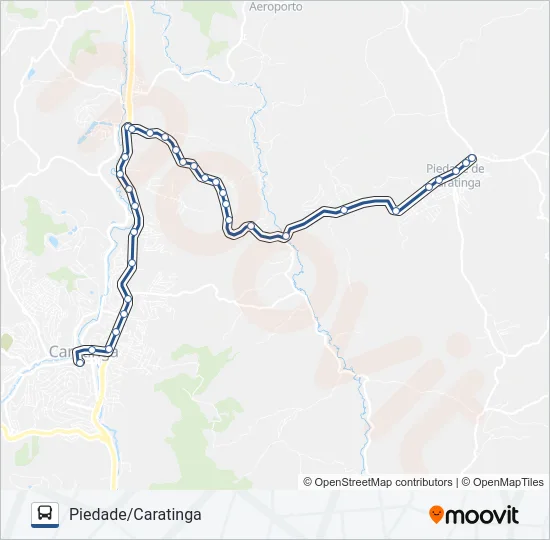 3964.1 PIEDADE/CARATINGA Bus Line Map