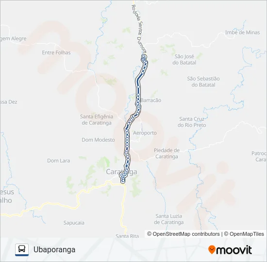 3007.3 CARATINGA/UBAPORANGA Bus Line Map