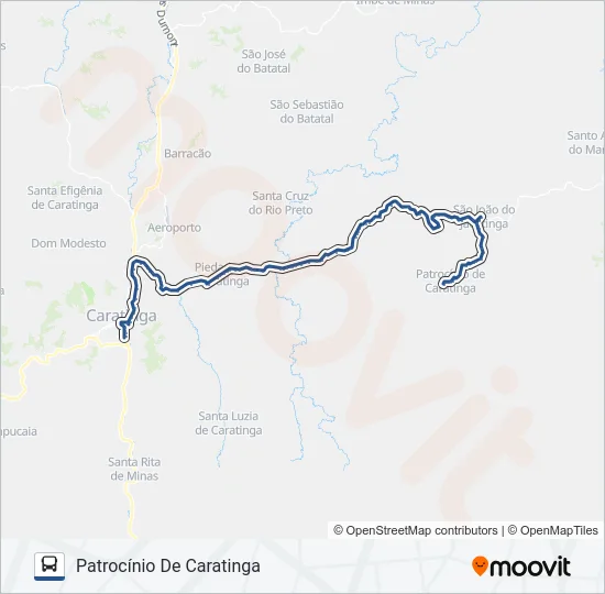3964.3 PATROCÍNIO/CARATINGA Bus Line Map