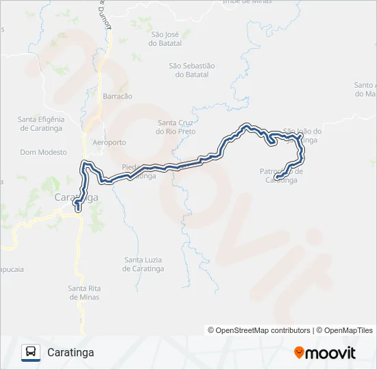 3964.3 PATROCÍNIO/CARATINGA Bus Line Map