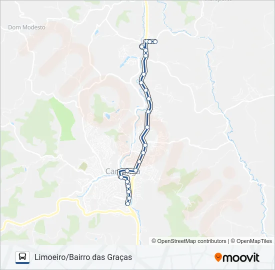 U05 LIMOEIRO/BAIRRO DAS GRAÇAS Bus Line Map