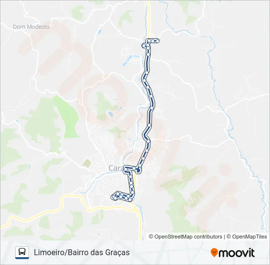 U05 LIMOEIRO/BAIRRO DAS GRAÇAS Bus Line Map