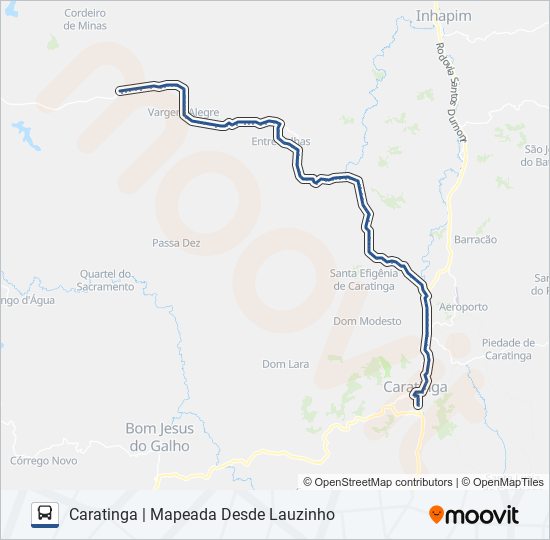 3110.1 CARATINGA/CORONEL FABRICIANO bus Line Map