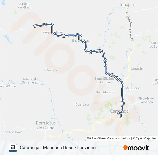3110.1 CARATINGA/CORONEL FABRICIANO Bus Line Map