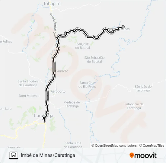 4512 IMBÉ DE MINAS/CARATINGA Bus Line Map