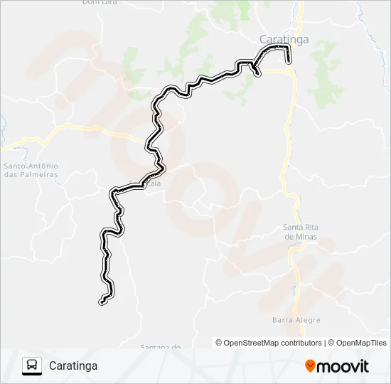 D03 CARATINGA/SAPUCAIA Bus Line Map