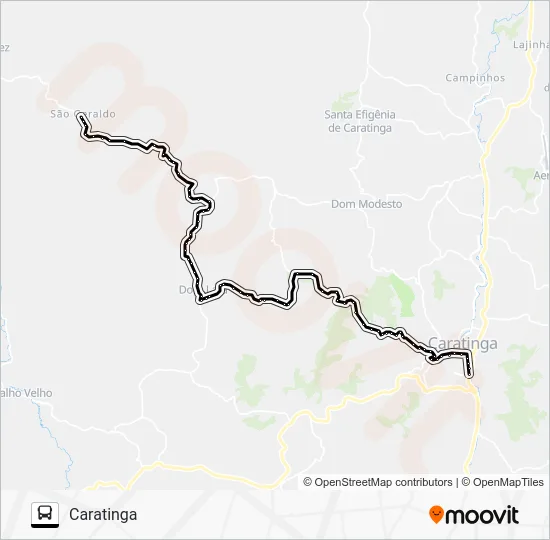 D04 CARATINGA/DOM LARA Bus Line Map