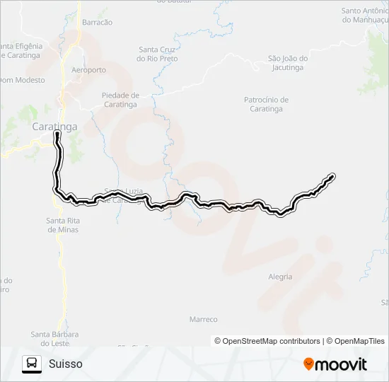D06 CARATINGA/SUISSO Bus Line Map