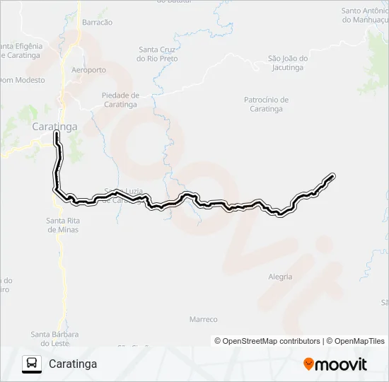 D06 CARATINGA/SUISSO Bus Line Map