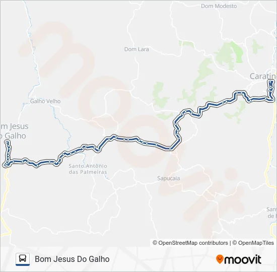 3722 BOM JESUS/CARATINGA Bus Line Map