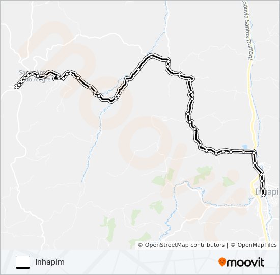 Mapa de ALEGRE/INHAPIM de autobús