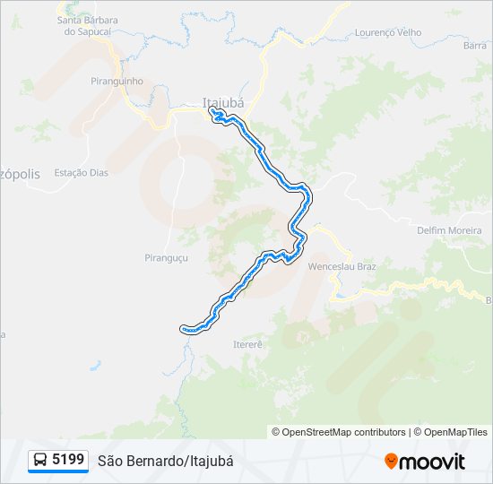 Mapa de 5199 de autobús