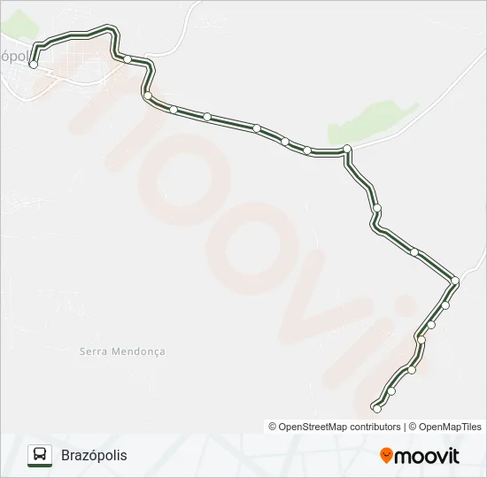 BRAZÓPOLIS/BOM SUCESSO Bus Line Map