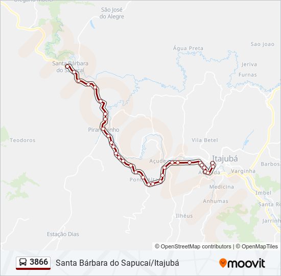 3866 bus Line Map