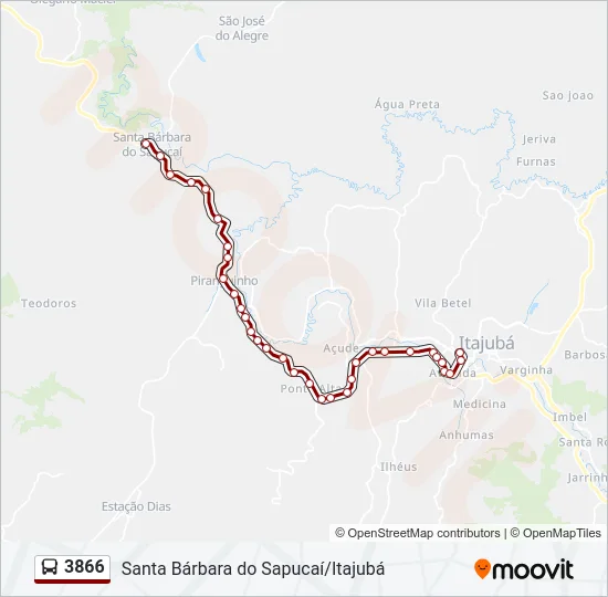 3866 Bus Line Map
