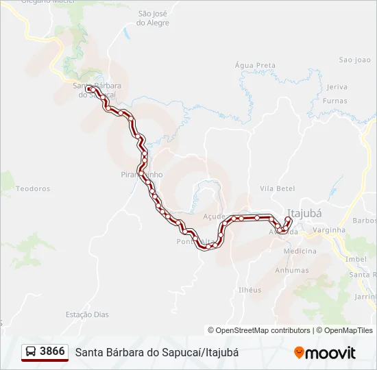 3866 Bus Line Map