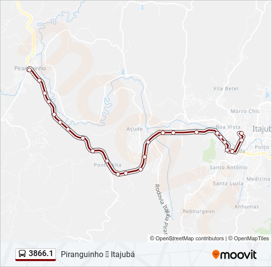 Mapa de 3866.1 de autobús