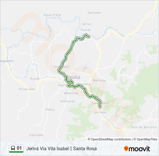 Mapa de 01 de autobús